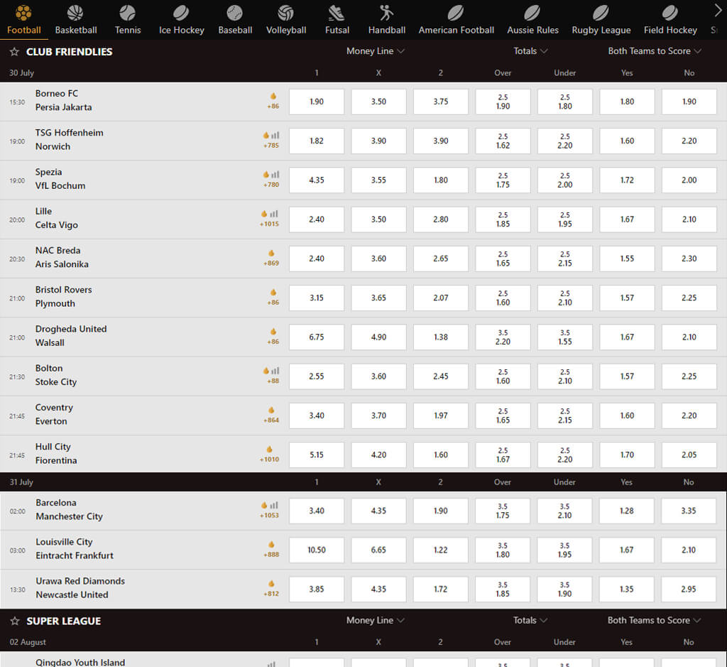 Scommesse sportive di Legiano su PC